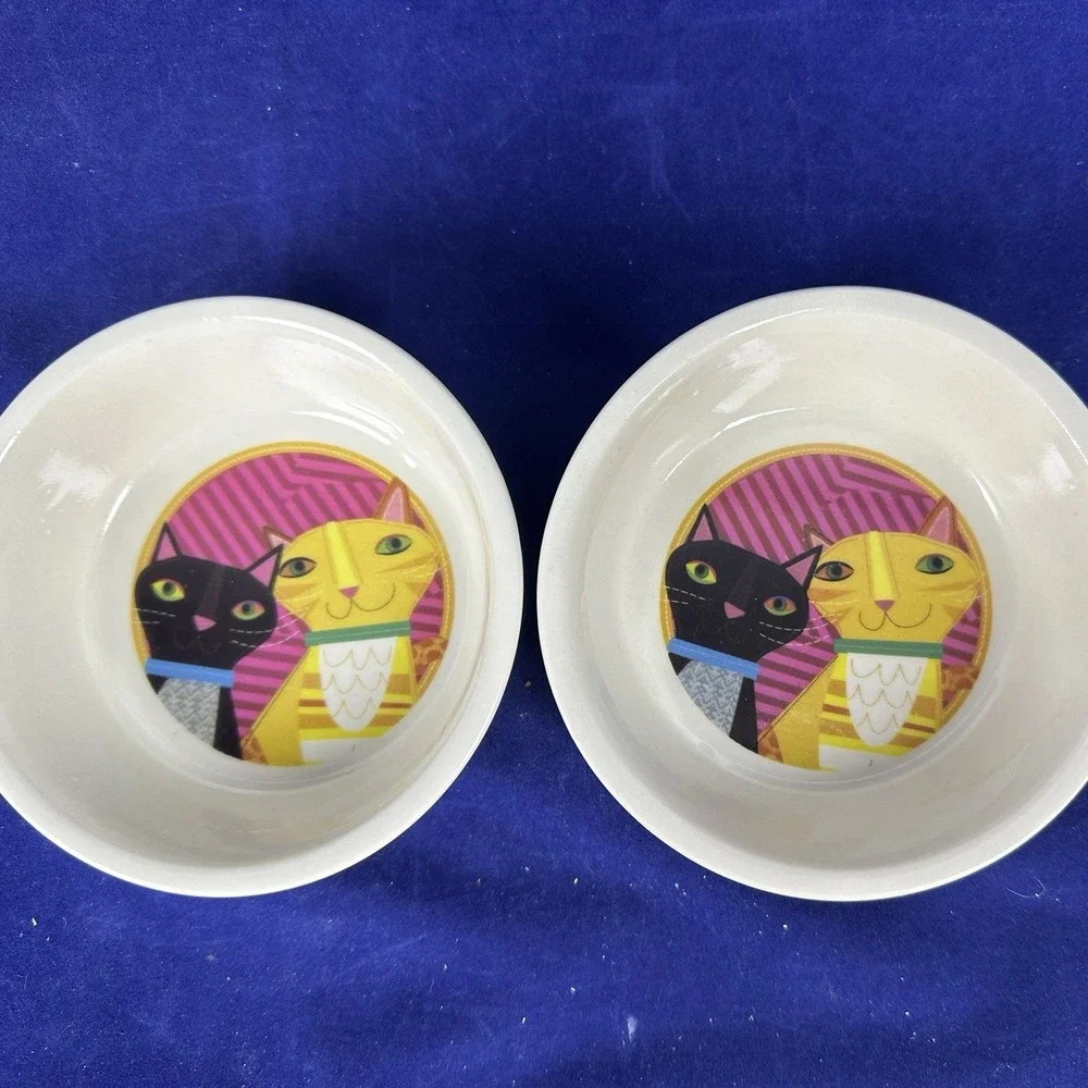Trendy Cats Pet Bowl Gibson Home Colorful 4